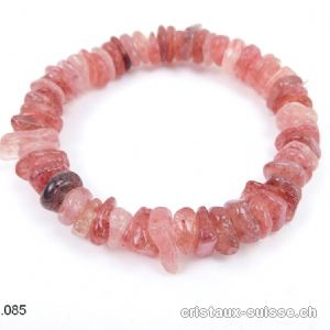 Bracelet Quartz Fraise 8 - 10 mm/18,5 - 19 cm. Taille M