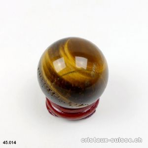 Boule Oeil de Tigre 3,4 cm. Pièce unique 55 grammes