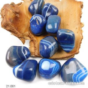 Agate bleue 3 - 3,5 cm / 30 à 34 grammes. Taille XL. Qual. AB