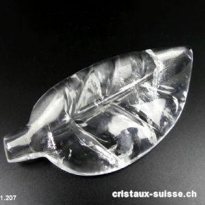 Cristal de roche feuille taillée et polie. Pièce unique 135 grammes