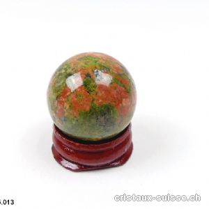 Boule Unakite - épidote 3,1 cm. Pièce unique