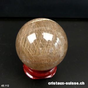 Boule Quartz Rutile 4 cm, Pièce unique 86 grammes