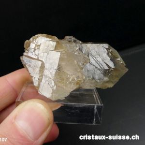 Quartz fumé biterminé du Valais. Pièce unique