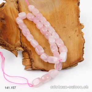 Rang Quartz Rose 10 - 12 mm / 37 cm, env. 31 cubes