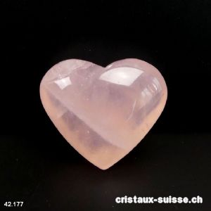 Coeur Quartz Rose du Brésil. Pièce unique 46 grammes