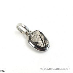 Pendentif Schungite noble Silver et argent 925. Pièce unique