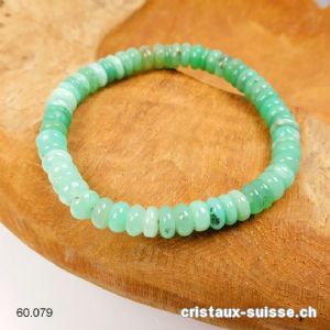 Bracelet Chrysoprase Boutons 6-7 mm / 18,5 cm. Pièce unique