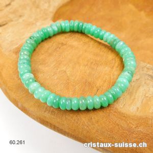 Bracelet Chrysoprase Boutons 6-7 mm / 18,5 cm. Pièce unique