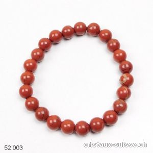 Bracelet Jaspe Rouge 8 mm / 21 cm