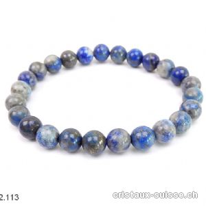 Bracelet Lapis-lazuli 8 - 8,5 mm / 21 cm