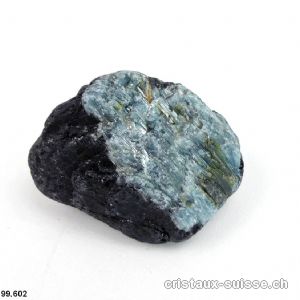 Tourmaline noire, bleue - indigolite et verte cristallisée. Pièce unique