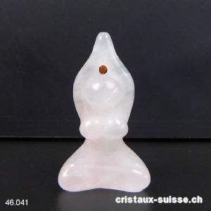 Déesse Quartz blanc- rosé 4 cm