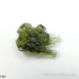 Moldavite 1,5 x 1,1 x 0,5 cm. Pièce unique 3,3 carats