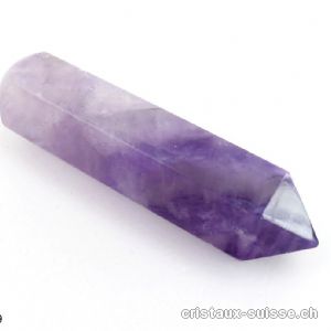 Bâton Fluorite violette hexagonal 8 x 2 cm. Pièce unique