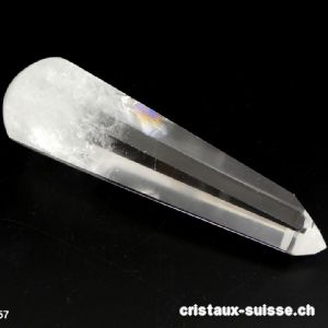 Bâton hexagonal Cristal de Roche 10 x 2,8 cm. Pièce unique