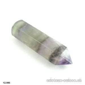 Bâton Fluorite arc-en-ciel hexagonal 7 x 1,8 cm. Pièce unique