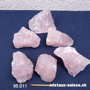 Quartz rose brut 110 à 140 grammes