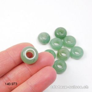 Aventurine verte, Rondelle 1,4 x 0,8 cm / trou 6 mm