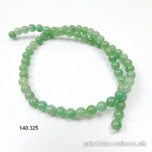 Rang Aventurine verte 6 - 6,5 mm / 38 cm, env. 62 boules. Offre Spéciale