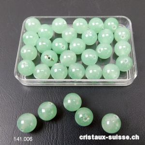 Aventurine verte claire, boule percée 8 - 8,5 mm