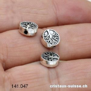 Intercalaire Arbre de Vie métal argenté, larg. 9 mm x ép. 3 mm. Offre Spéciale