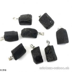 Pendentif Tourmaline noire - Schörl, morceau brut et plat, MAT 1,5 à 2 cm. OFFRE SPECIALE