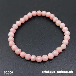 Bracelet Opale des Andes rose - Chrysopale 6 mm / 18-18,5 cm. Taille M