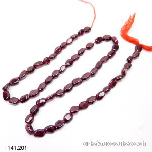 Rang Grenat Rhodolite perles plates 5 à 8 mm / 43 cm