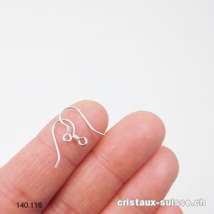 Crochets pour boucles d'oreilles 12 mm en argent 925. 1 paire. OFFRE SPECIALE