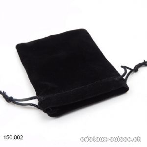 1 Pochette velours Noir, env. 6,5 x 5,5 cm