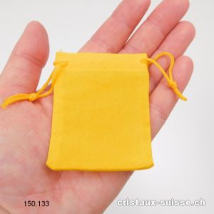 1 Pochette velours Jaune, env. 6,5 x 5,5 cm. Offre Spéciale