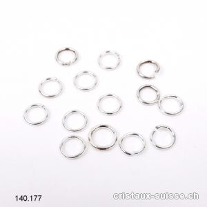 Anneau ouvert 6 mm x 0,8 mm en argent 925