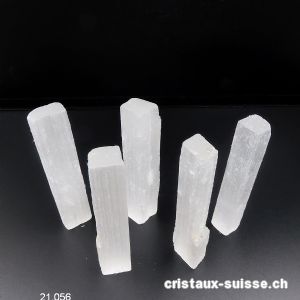 Sélénite blanche bâton 9,5 à 10,5 cm / 50 à 70 grammes