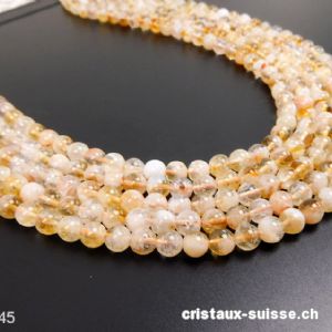 Rang Citrine 7,5 - 8 mm / 39 cm, env. 50 boules