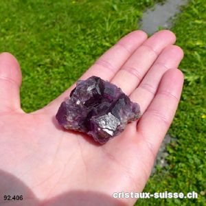 Fluorite - fluorine - violette. Pièce unique