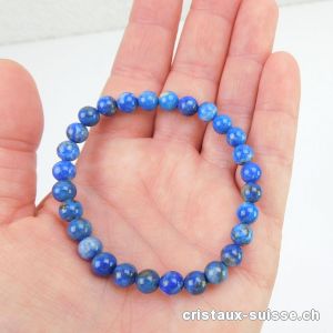 Bracelet Lapis-lazuli 6,5 mm / 18 cm. Pièce unique