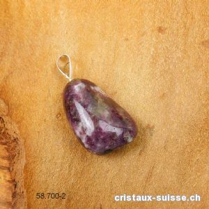 Pendentif Tourmaline rose - Granit avec boucle argent 925. Pièce unique