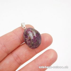 Pendentif Tourmaline rose - Granit avec boucle argent 925. Pièce unique