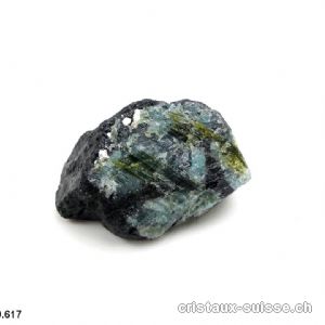 Tourmaline noire, bleue - indigolite et verte. Pièce unique