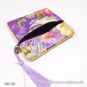 Pochette chinoise Violette, env.  11,5 x 11,5 cm