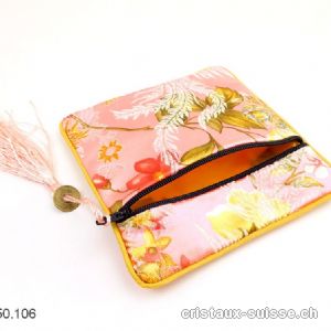 Pochette chinoise Rose, env. 11,5 x 11,5 cm