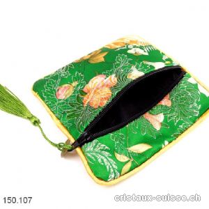 Pochette chinoise Verte, env. 11,5 x 11,5 cm