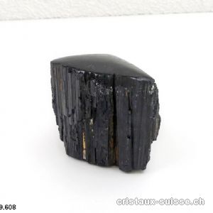 Tourmaline noire brute, dessus poli. Pièce unique 263 grammes