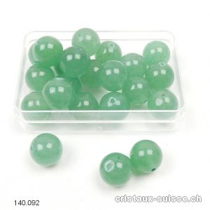 Aventurine verte, boule percée 10 - 10,5 mm