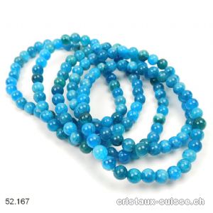 Bracelet Apatite bleue 6 - 6,5 mm / 18 cm