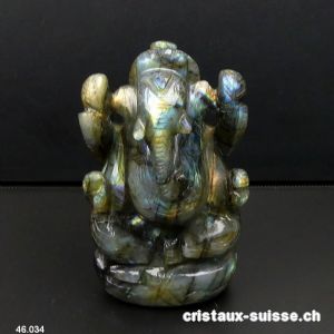 Labradorite Ganesh 10,1 cm. Pièce unique. Qualité A