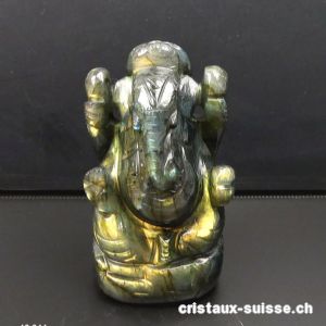 Ganesh Labradorite 9,6 cm. Pièce unique. Qual. A