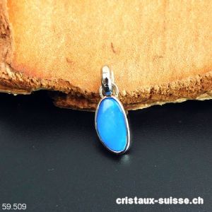 pendentif Opale doublette d'Australie en argent 925 platiné. Pièce unique