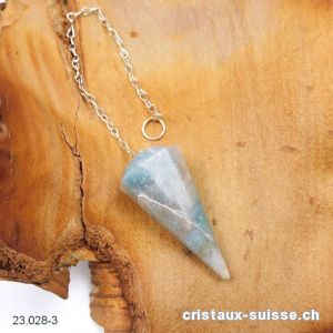 Pendule Aventurine bleue facetté 4,5 cm. Pièce unique. Offre Spéciale