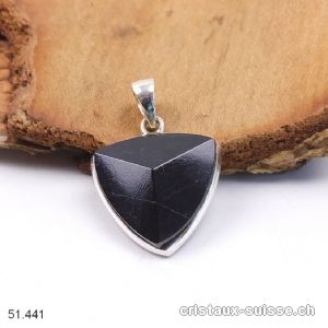 Pendentif Tourmaline noire du Brésil en argent 925. Pièce unique